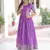 Purple vichitra silk embroidered Anarkali with koti