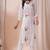 white floral embroidered round neck cotton kurta with trouser