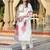 white chanderi embroidered straight kurta pant and dupatta set