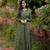 green floral embroidered boat neck cotton kurta with trouser and dupatta