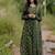 green floral embroidered boat neck cotton kurta with trouser and dupatta