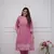 pink floral embroidered  cotton kurta with trouser