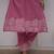 pink floral embroidered  cotton kurta with trouser