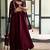 maroon vichitra silk embroidered flared anarkali pant and dupatta set
