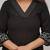 black floral embroidered  cotton kurta with trouser