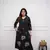 black floral embroidered  cotton co-ord set