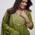 green cotton embroidered straight kurta pant and dupatta set