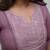 purple cotton embroidered straight kurta pant and dupatta set