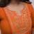 orange cotton embroidered straight kurta pant and dupatta set