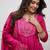 pink cotton embroidered straight kurta pant and dupatta set