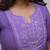 lavender cotton embroidered straight kurta pant and dupatta set