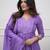 lavender cotton embroidered straight kurta pant and dupatta set