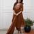 brown cotton embroidered straight kurta pant and dupatta set