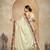 Cream digital foil premium printed saree with blouse