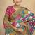multicolor digital foil premium printed saree with blouse