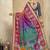 multicolor digital foil premium printed saree with blouse
