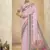 pink digital foil  printed saree with blouse