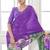 purple  premium printed saree with blouse or saraowski border