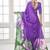 purple  premium printed saree with blouse or saraowski border