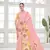 baby pink  printed saree with blouse or saraowski border