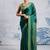 Green modal satin ajrakh print saree