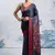 Black modal satin ajrakh print saree