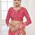 melon pink  premium printed saree with blouse or saraowski border