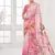 baby pink  printed saree with blouse or saraowski border