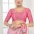 baby pink  premium printed saree with blouse or saraowski border