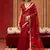 Red munga cotton handloom weaving organza weaving pallu  traditional wear saree