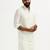 solid cotton pathani kurta with shirt collar and full sleeves