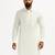 solid cotton pathani kurta with shirt collar and full sleeves