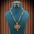 Maroon & green color lord radha krishna matte gold necklace set