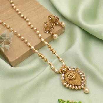 Gold color matte gold necklace set 1