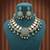 Pista green color kundan necklace set