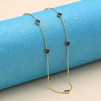 Purple color fashion chain necklace 1