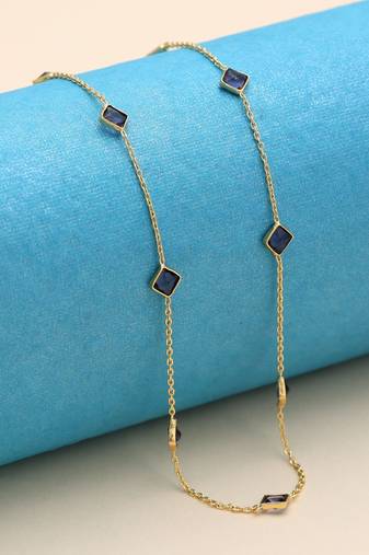 Purple color fashion chain necklace