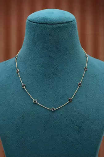 Purple color fashion chain necklace