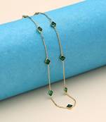 Green color fashion chain necklace