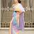 candy cloud pastel linen saree