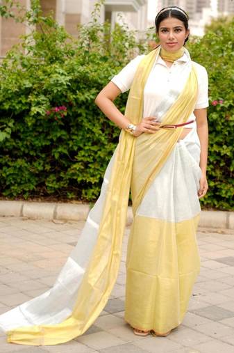 ethereal gleam dual tone gold & silver saree
