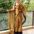 molten majesty antique gold tissue silk blend saree
