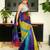 multi-color spectrum stripes handwoven cotton saree