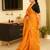 sunlit saffron handwoven mustard yellow tissue linen saree