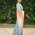vibrant checks: turquoise & orange linen saree