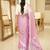 cosmic pink linen saree with exquisite handcrafted zardosi embroidery