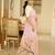 blush pink handpainted paithani linen saree
