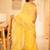 golden grace hand-embroidered tissue linen saree