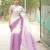 lavender bloom linen saree with subtle embroidery
