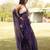 regal purple & gold dual-tone saree